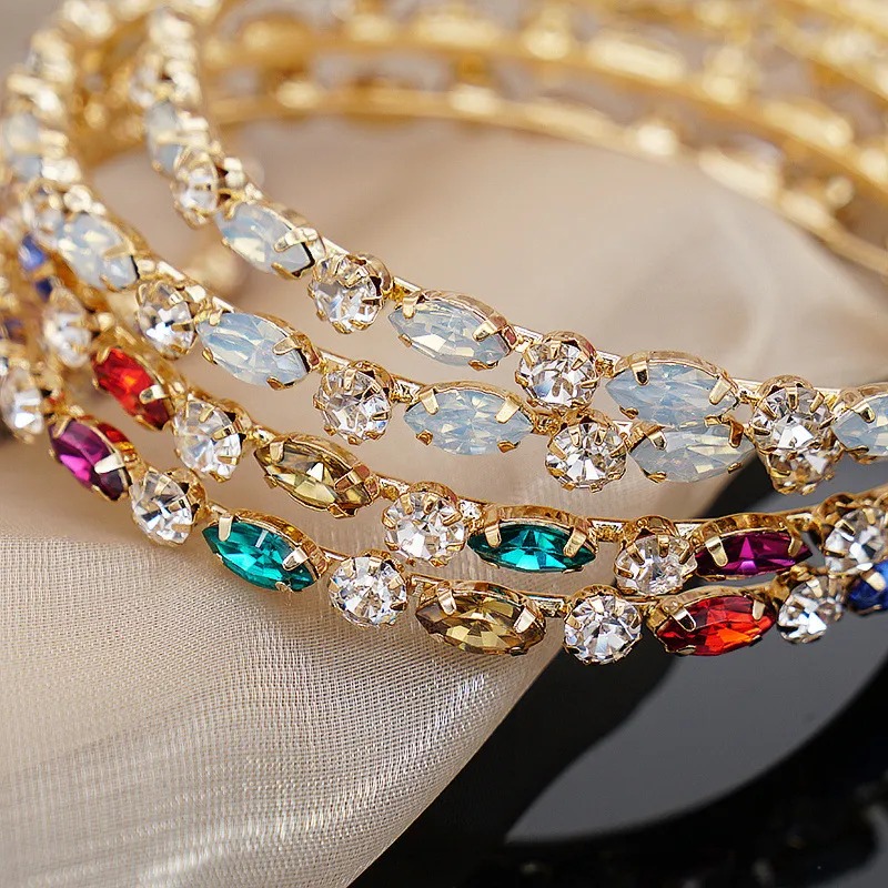 Big Circle rhinestone earrings: Fashionably Classic with an Exaggerated Design! Wholesale Accessory - Montreal Local Stock