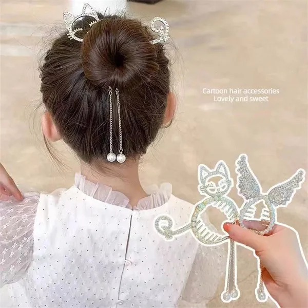 Children's Hair Clip Pearl Tassel hair accessory - Montreal Local Stock