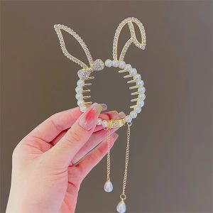 Children's Hair Clip Pearl Tassel hair accessory - Montreal Local Stock