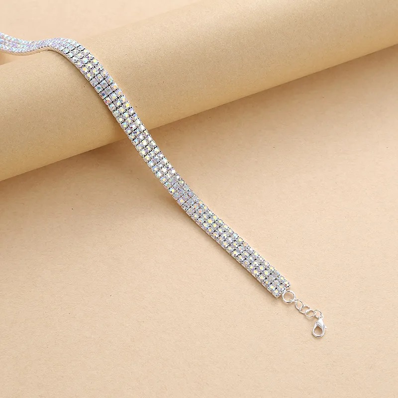 Rhinestone Choker CH0017B - Montreal Local Stock