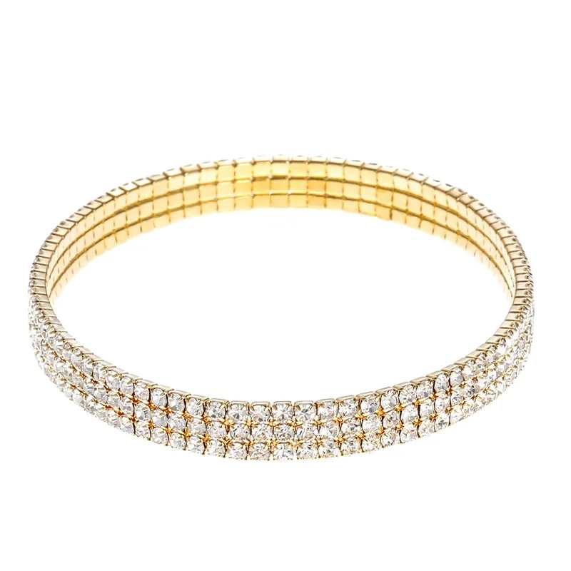Rhinestone Stretch Bracelet LB0285 - Montreal Local Stock