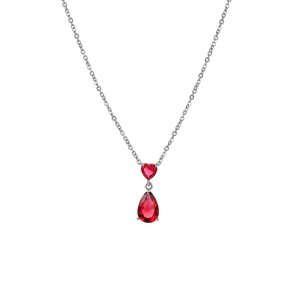 Waterdrop Heart-shaped Cubic Zirconia Pendant Necklace - Montreal Local Stock